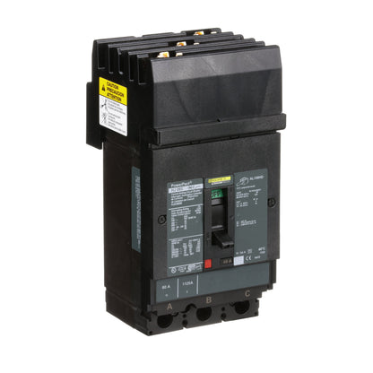 Square D HJA36060 Circuit Breaker | 600V 60A 3P 65kA@480V I-Line Style Plug-In Powerpact