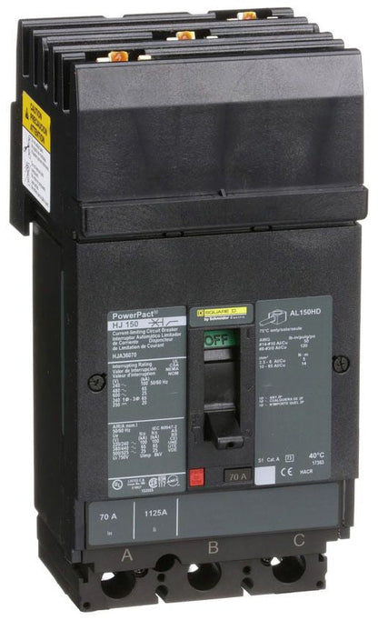 HJA36070 - Square D I-Line Style Plug-In 70 Amp 3 Pole Circuit Breaker - Essential Electric Supply