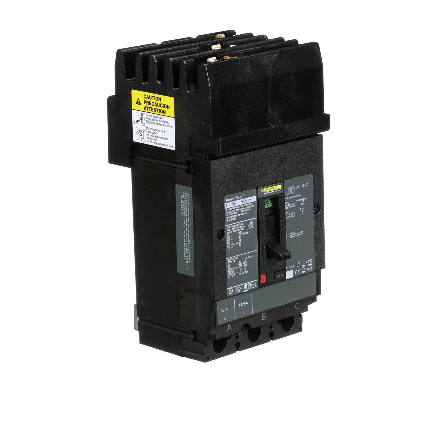 Square D HJA36090 Molded Case Circuit Breaker | 600V 90A 3P 65kA@480V I-Line Plug-In Powerpact HJA