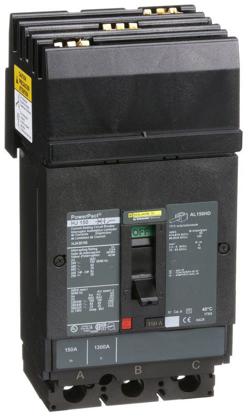 HJA36150 - Square D I-Line Style Plug-In 150 Amp 3 Pole Circuit Breaker - Essential Electric Supply