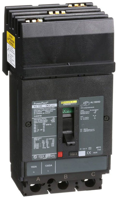 HJA36150 - Square D I-Line Style Plug-In 150 Amp 3 Pole Circuit Breaker - Essential Electric Supply