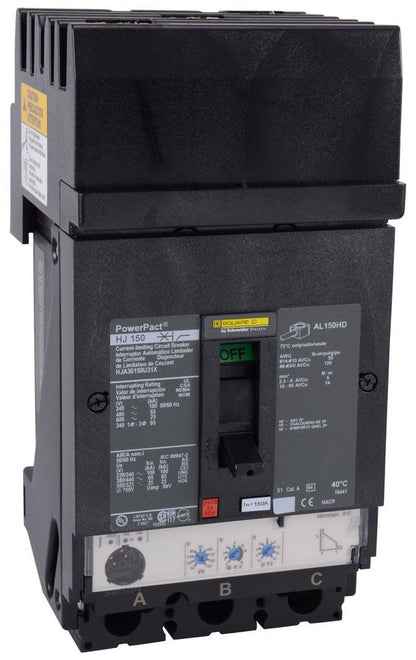 HJA36150U31X - Square D I-Line Style Plug-In 150 Amp 3 Pole Circuit Breaker - Essential Electric Supply