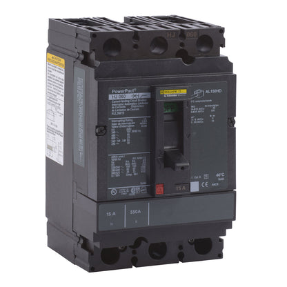 Square D HJL26060 Circuit Breaker | 600V 60A 2P 65kA@480V Feed-Thru Powerpact