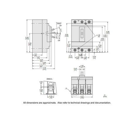 Square D HJL36020AA Circuit Breaker | Powerpact HJL 600V 20A