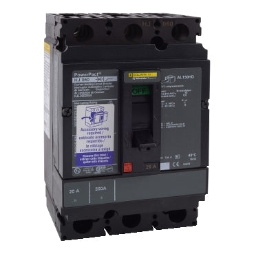 HJL36030AABC - Square D Feed-Thru 600V 30A 3 pole circuit breaker 65kA@480V - Essential Electric Supply