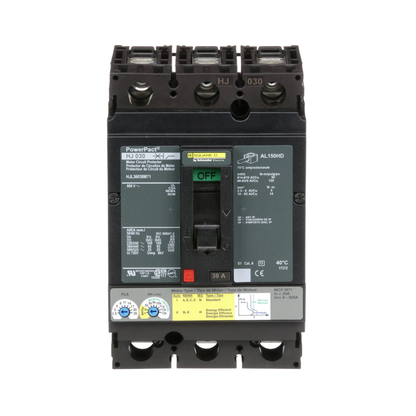 Square D HJL36030M71 Circuit Breaker | 600V 30A 3P 65kA@480V Feed-Thru Powerpact
