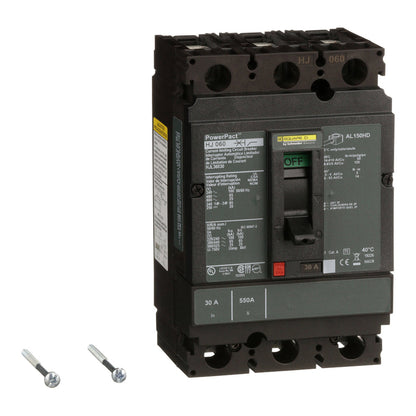 Square D HJL36030 Circuit Breaker | 600V 30A 3P 65kA@480V Feed-Thru Powerpact