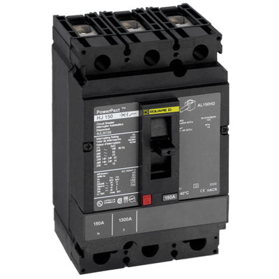 Square D HJL36040 Circuit Breaker | 600V 40A 3P 65kA@480V Feed-Thru Powerpact