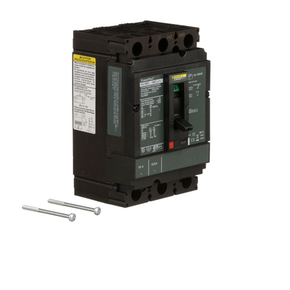 Square D HJL36050 Circuit Breaker | 600V 50A 3P 65kA@480V Feed-Thru Powerpact