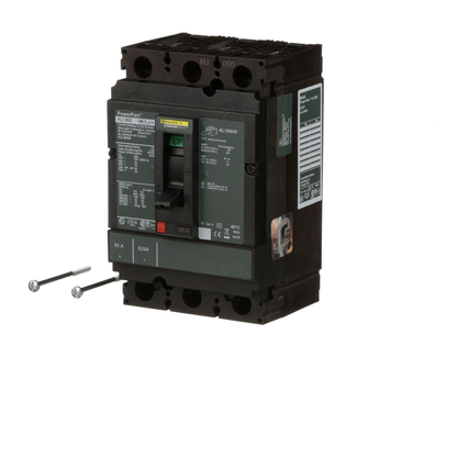 Square D HJL36050 Circuit Breaker | 600V 50A 3P 65kA@480V Feed-Thru Powerpact