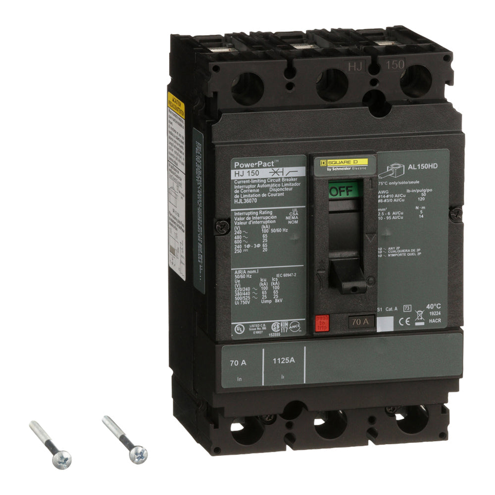 Square D HJL36070 Circuit Breaker | Powerpact HJL 600V 70A