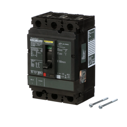 Square D HJL36090 Circuit Breaker | 600V 90A 3P 65kA@480V Feed-Thru Powerpact