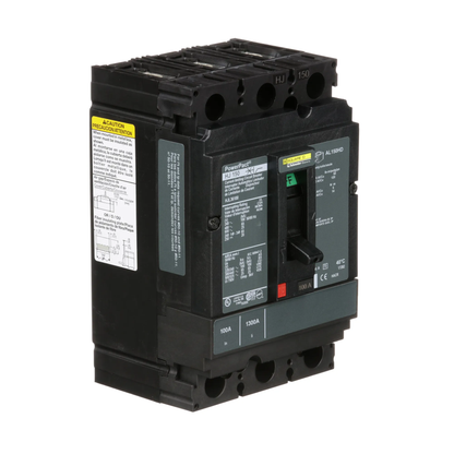 Square D HJL36100 Circuit Breaker | 600V 100A 3P 65kA@480V Feed-Thru Powerpact