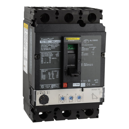 Square D HJL36150U31X Circuit Breaker | 600V 150A 3P 65kA@480V Feed-Thru Powerpact