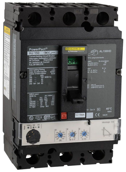 HJL36150U31X - Schneider Electric/ Square D Feed-Thru 150 Amp 3 Pole Circuit Breaker - Essential Electric Supply