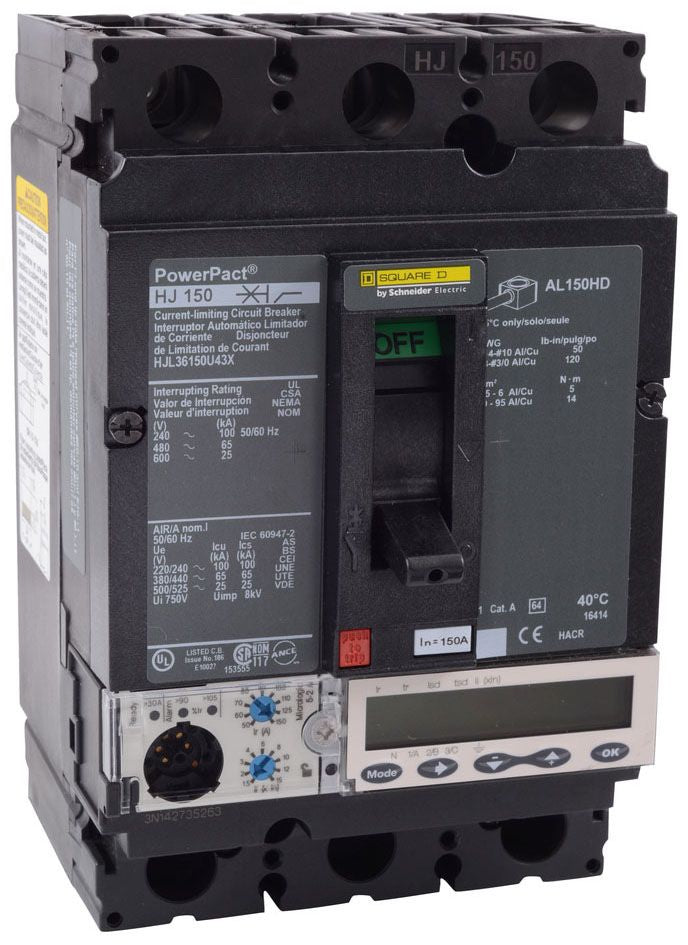 HJL36150U44X - Schneider Electric/ Square D Feed-Thru 150 Amp 3 Pole Circuit Breaker - Essential Electric Supply
