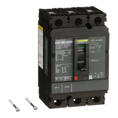 Square D HJL36150 Circuit Breaker | 600V 150A 3P 65kA@480V Feed-Thru Powerpact