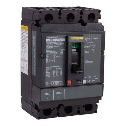 Square D HJM36100 Circuit Breaker | 600V 100A 3P 65kA@480V Bolt-On Powerpact