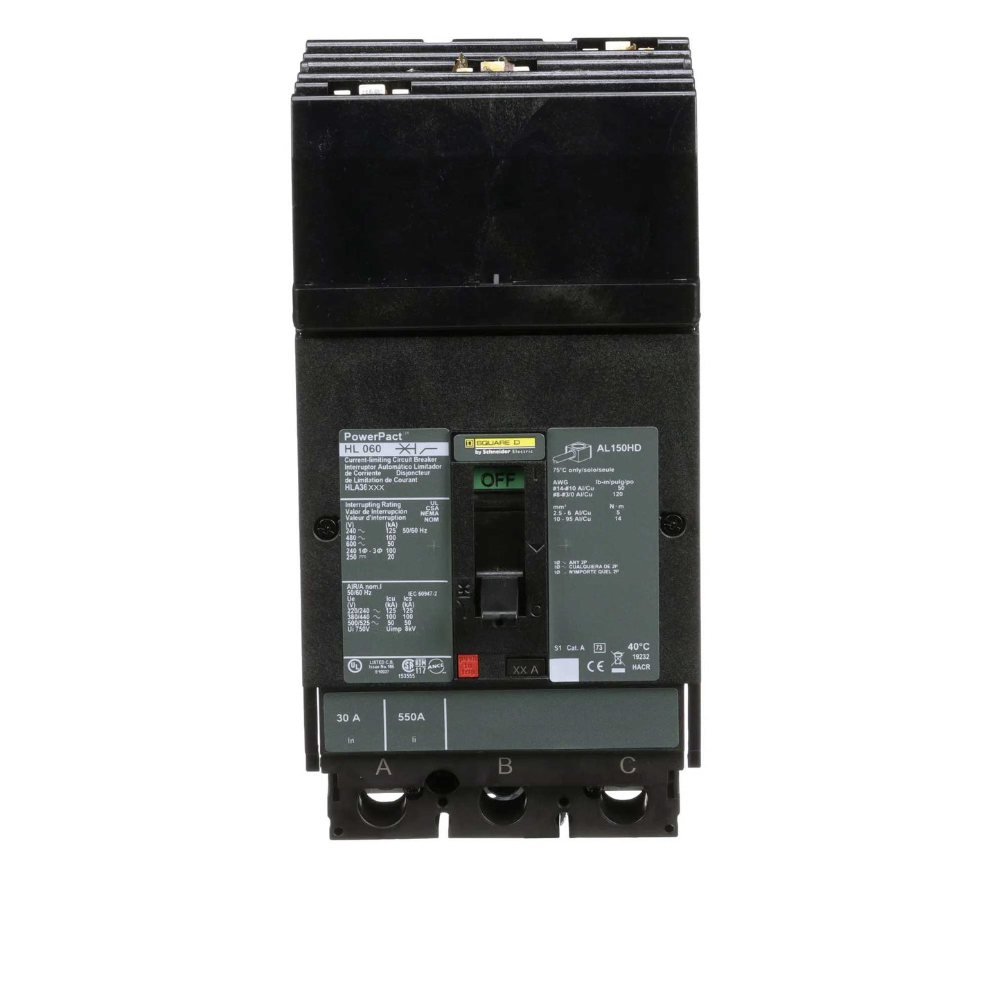Square D HLA36015 Circuit Breaker | Powerpact HLA 600V 15A