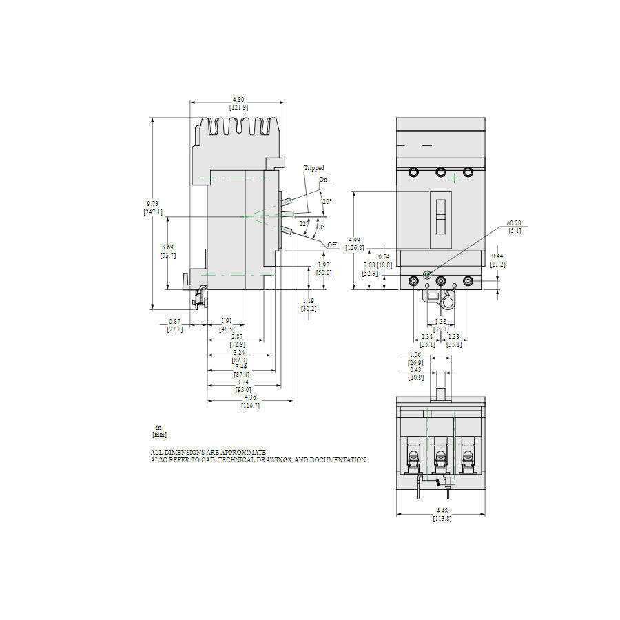 Square D HLA36030 Circuit Breaker | Powerpact HLA 600V 30A