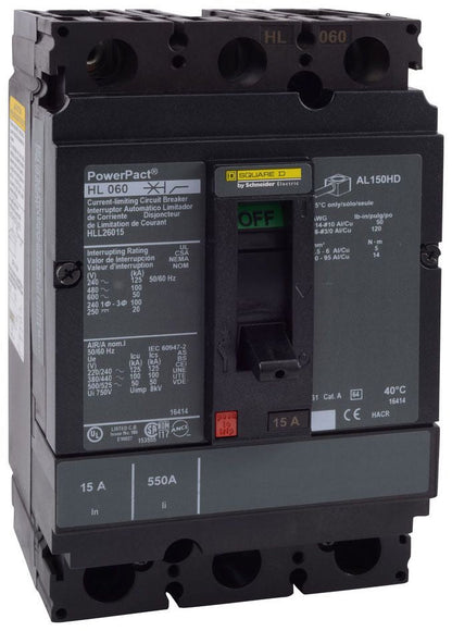HLL26050 - Schneider Electric/ Square D Feed-Thru 50 Amp 2 Pole Circuit Breaker - Essential Electric Supply