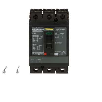 Square D HLL36015 Circuit Breaker | 600V 15A 3P 100kA@480V Feed-Thru Powerpact HLL
