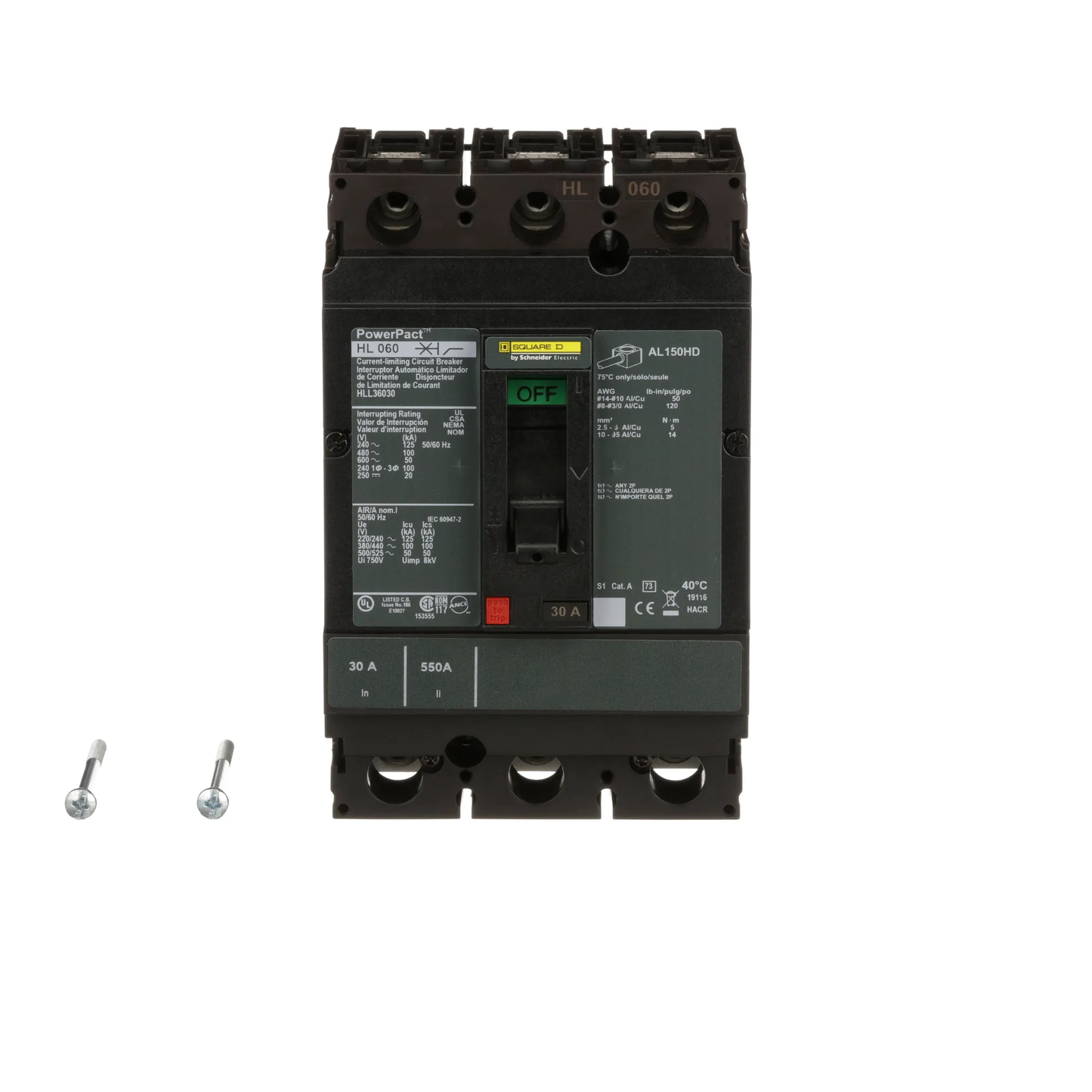 Square D HLL36030 Circuit Breaker | Powerpact HLL 600V 30A