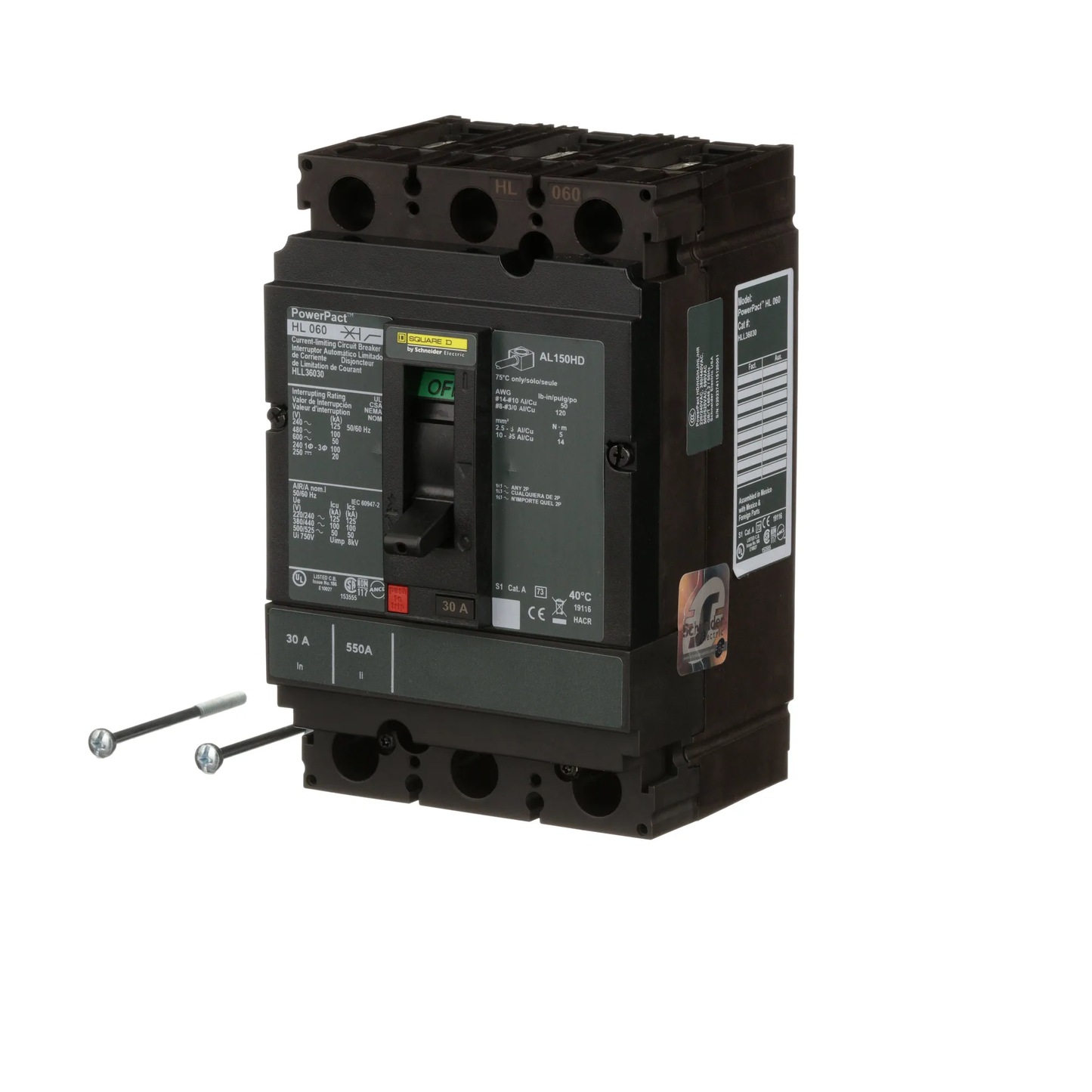 Square D HLL36030 Circuit Breaker | Powerpact HLL 600V 30A