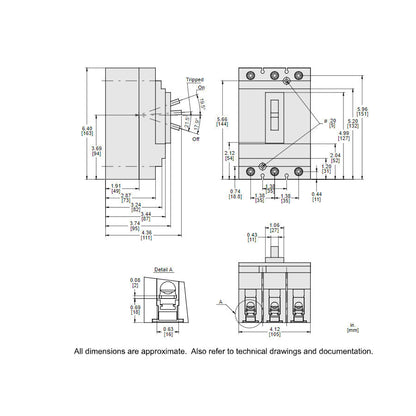 Square D HLL36030 Circuit Breaker | Powerpact HLL 600V 30A