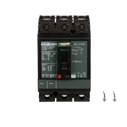 Square D HLL36040 Circuit Breaker | 600V 40A 3P 100kA@480V Feed-Thru Powerpact HLL