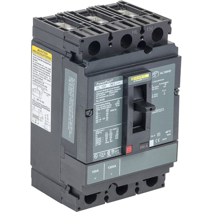 Square D HLL36045 Circuit Breaker | 600V 45A 3P 100kA@480V Feed-Thru Powerpact HLL