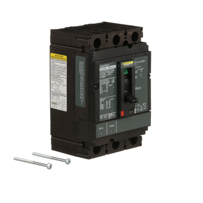 Square D HLL36060 Circuit Breaker | 600V 60A 3P 100kA@480V Feed-Thru Powerpact HLL