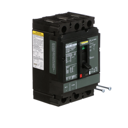 Square D HLL36080 Circuit Breaker | 600V 80A 3P 100kA@480V Feed-Thru Powerpact HLL