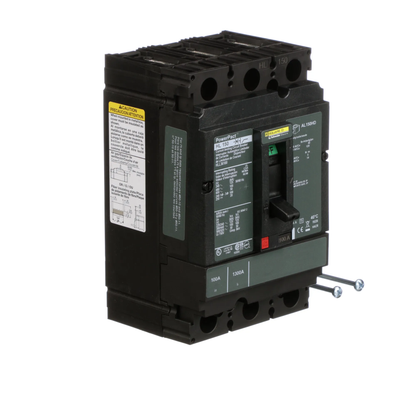 Square D HLL36100 Circuit Breaker | 600V 100A 3P 100kA@480V Feed-Thru Powerpact HLL