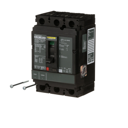Square D HLL36125 Circuit Breaker | 600V 125A 3P 100kA@480V Feed-Thru Powerpact HLL