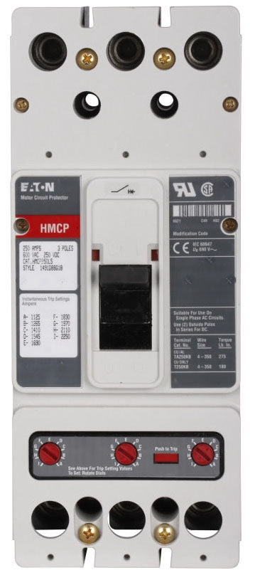 HMCP250W5C - Cutler Hammer/ Eaton/ Westinghouse Feed-Thru 250 Amp 3 Pole Circuit Breaker - Essential Electric Supply