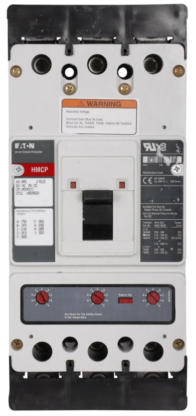 HMCP400D5C - Cutler Hammer/ Westinghouse/ Eaton Feed-Thru 400 Amp 3 Pole Circuit Breaker - Essential Electric Supply