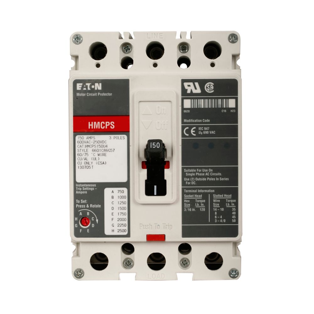 Eaton HMCPS003A0 Circuit Breaker | 600V 3A 65kA@480V