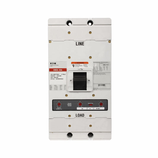 Westinghouse HMDL3300 Circuit Breaker | 600V 300A 3P 65kA@480V Feed-Thru Series C