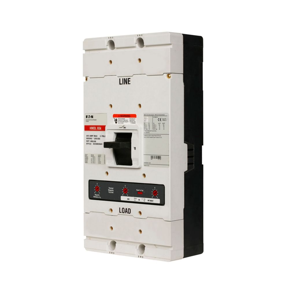 Westinghouse HMDL3300 Circuit Breaker | 600V 300A 3P 65kA@480V Feed-Thru Series C