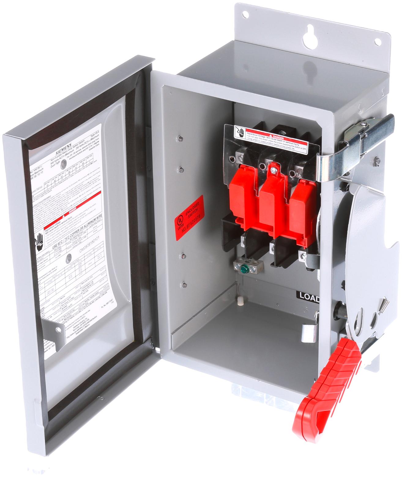 Siemens HNF361J Disconnect Switch 600VAC 30A 3P3T VBII Series