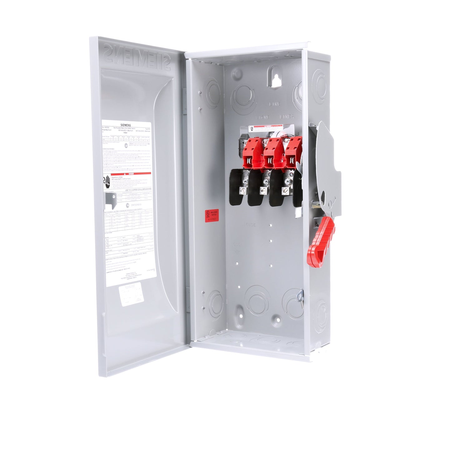 Siemens HNF363 Disconnect | 600V AC 100A 3P 3Pole Non-Fusible 200kA@600V VBII Series