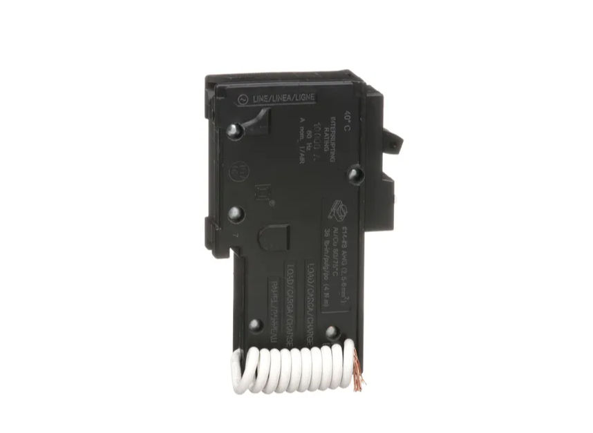 Square D HOM120CAFI Circuit Breaker 120V 20A 1P 10kA@120V Plug-In HOMELINE