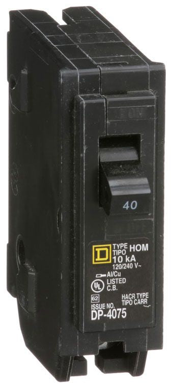 HOM140 - Square D Plug-In 40 Amp 1 Pole Circuit Breaker - Essential Electric Supply