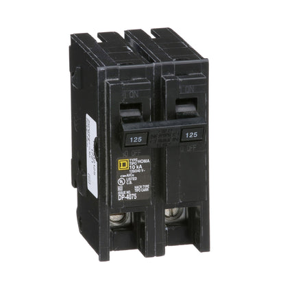 Square D HOM2125CP Circuit Breaker | 240V 125A 2P 10kA@240V Plug-In HOMELINE