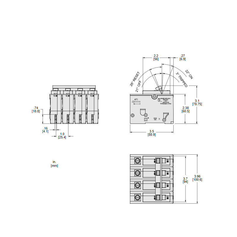 Square D HOM2150 Circuit Breaker 120/240V 150A 2P 10kA@240V Plug-In HOMELINE