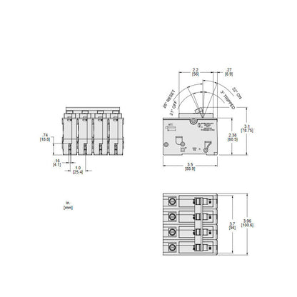 Square D HOM2150 Circuit Breaker 120/240V 150A 2P 10kA@240V Plug-In HOMELINE