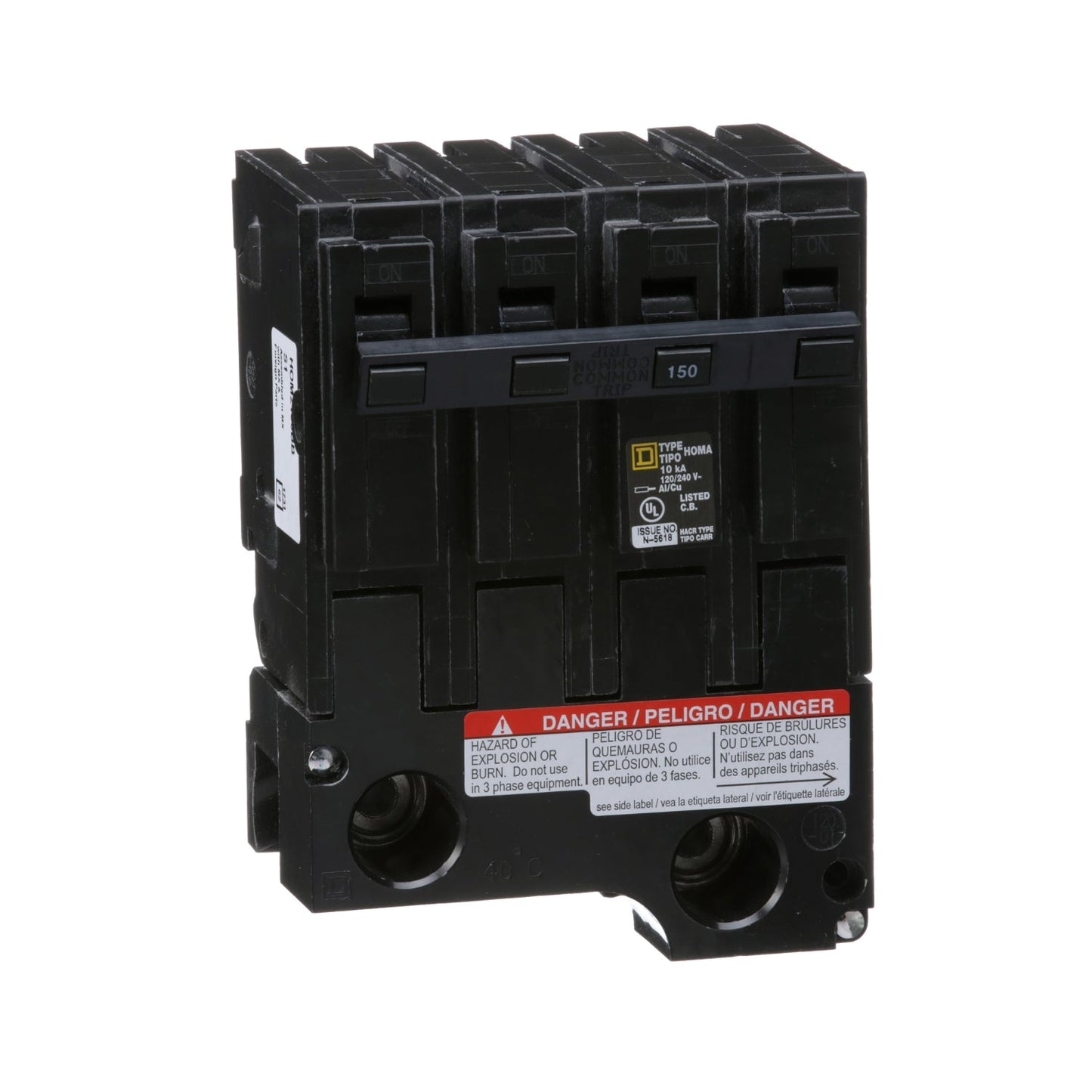 Square D HOM2150BB Circuit Breaker | 240V 150A 2P 10kA@240V Plug-In HOMELINE