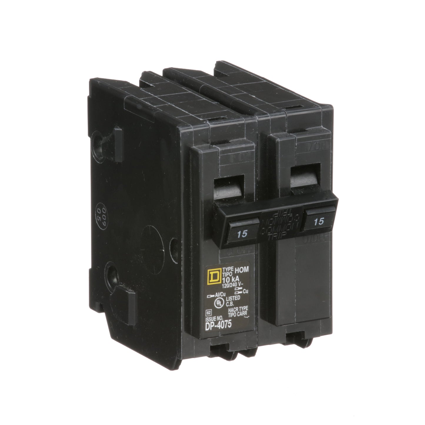 Square D HOM215 Circuit Breaker | 120/240V 15A 2P 10kA@240V Plug-In HOMELINE