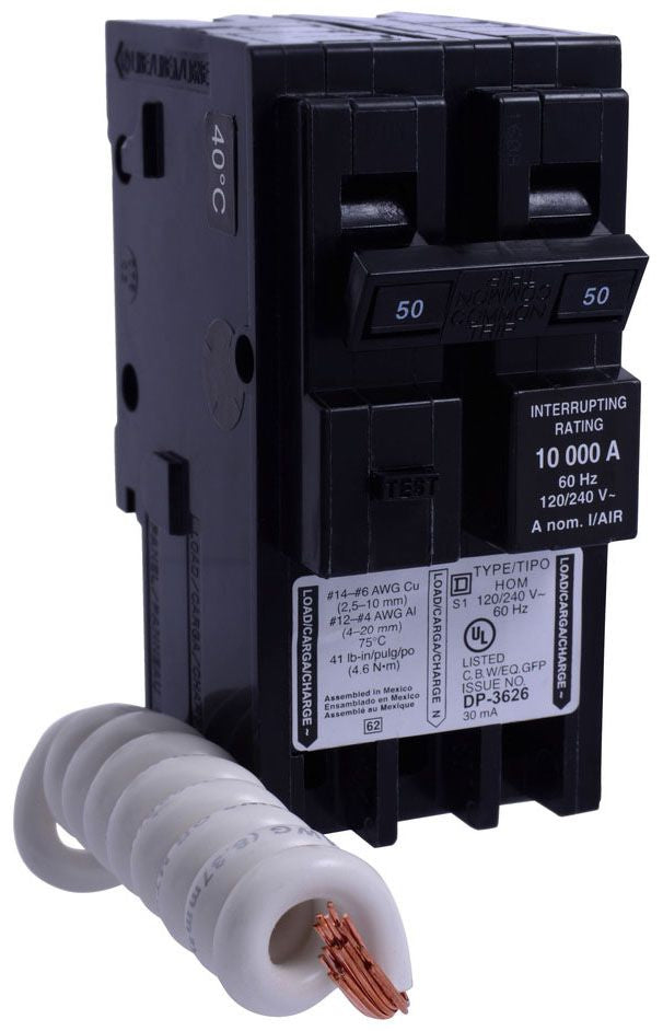 HOM250EPD - Square D Plug-In 50 Amp 2 Pole Circuit Breaker - Essential Electric Supply